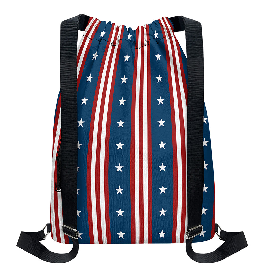 USA Independence Day Pattern Print Drawstring Backpack