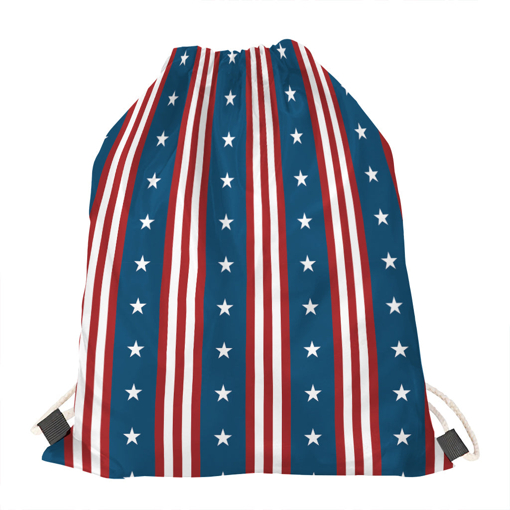 USA Independence Day Pattern Print Drawstring Bag