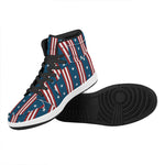 USA Independence Day Pattern Print High Top Leather Sneakers
