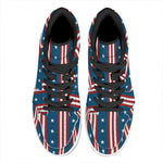 USA Independence Day Pattern Print High Top Leather Sneakers