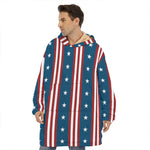 USA Independence Day Pattern Print Hoodie Blanket