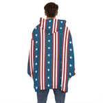 USA Independence Day Pattern Print Hoodie Blanket
