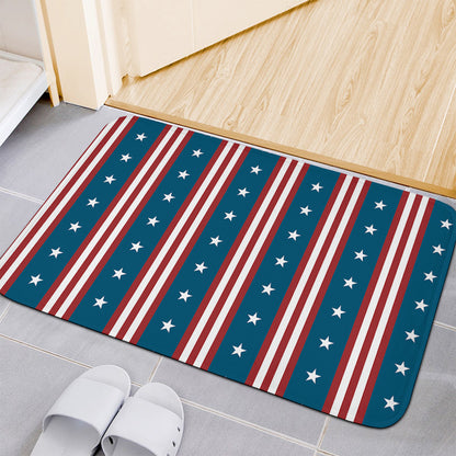USA Independence Day Pattern Print Indoor Door Mat