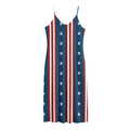 USA Independence Day Pattern Print Jersey Midi Cami Dress