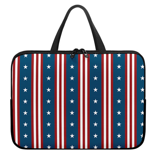USA Independence Day Pattern Print Laptop Sleeve With Handle