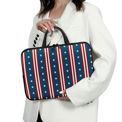 USA Independence Day Pattern Print Laptop Sleeve With Handle