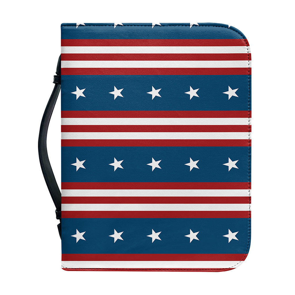 USA Independence Day Pattern Print Leather Bible Cover