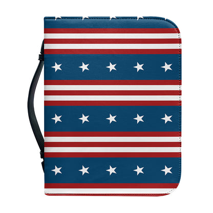 USA Independence Day Pattern Print Leather Bible Cover