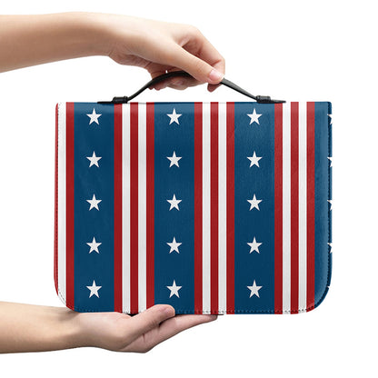 USA Independence Day Pattern Print Leather Bible Cover