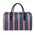 USA Independence Day Pattern Print Leather Duffel Bag