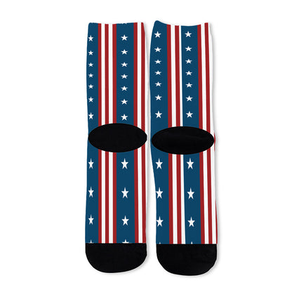 USA Independence Day Pattern Print Long Socks
