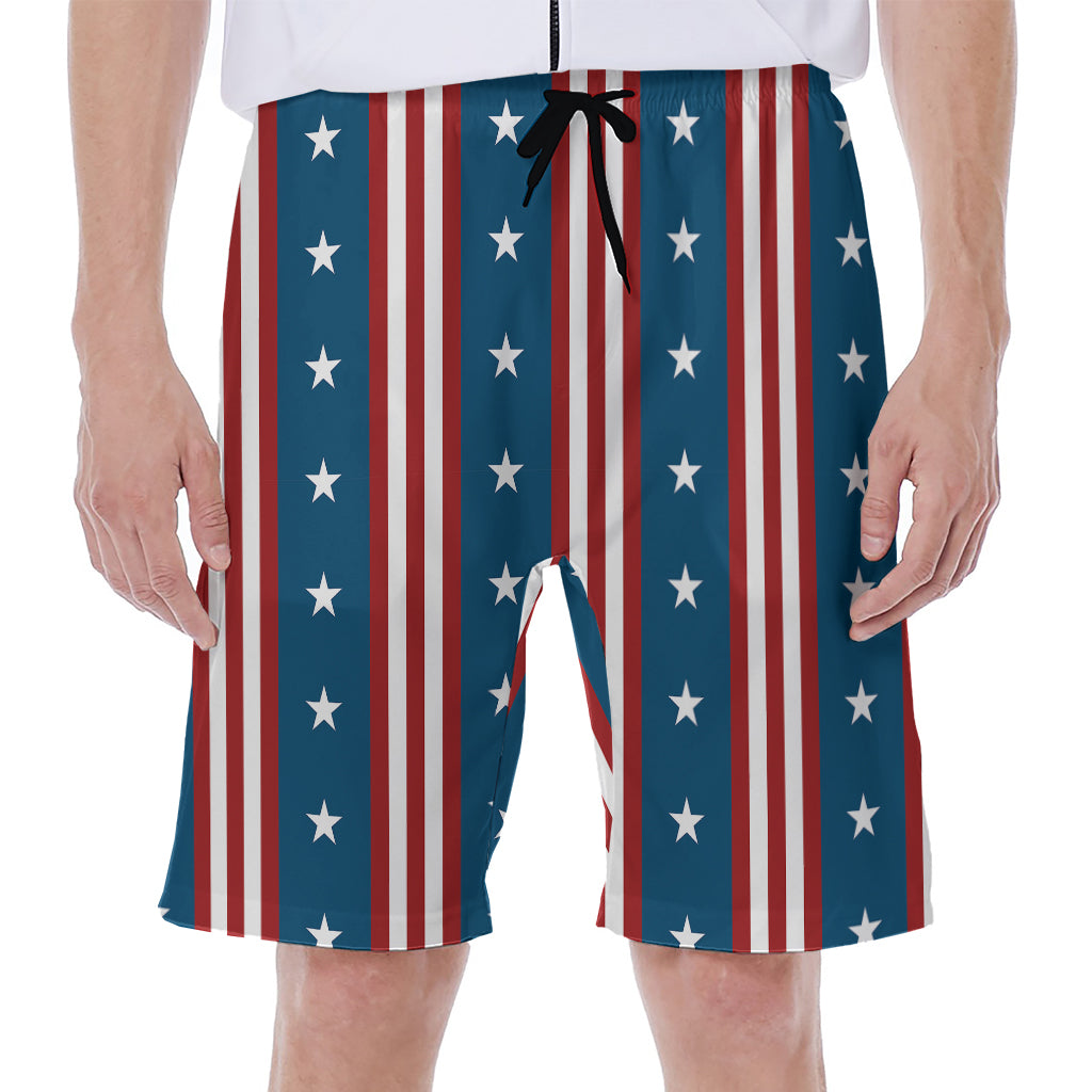 USA Independence Day Pattern Print Men's Beach Shorts
