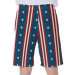 USA Independence Day Pattern Print Men's Beach Shorts