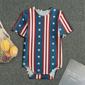USA Independence Day Pattern Print Men's Bodysuit