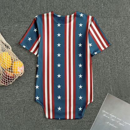 USA Independence Day Pattern Print Men's Bodysuit
