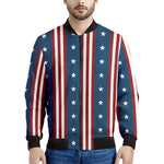 USA Independence Day Pattern Print Men's Bomber Jacket