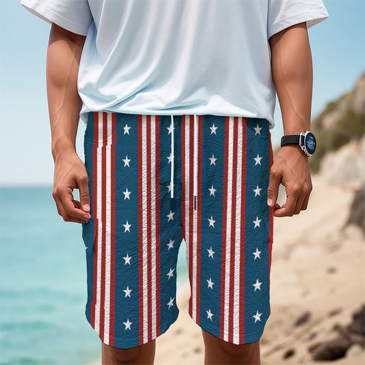 USA Independence Day Pattern Print Men's Cargo Shorts