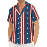 USA Independence Day Pattern Print Men's Deep V-Neck Shirt