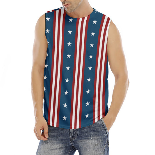 USA Independence Day Pattern Print Men's Fitness Tank Top