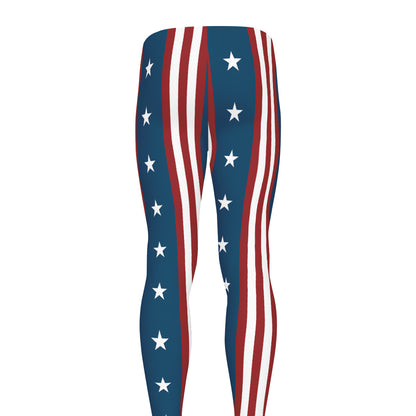 USA Independence Day Pattern Print Men's leggings