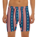 USA Independence Day Pattern Print Men's Long Boxer Briefs