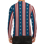 USA Independence Day Pattern Print Men's Long Sleeve Rash Guard