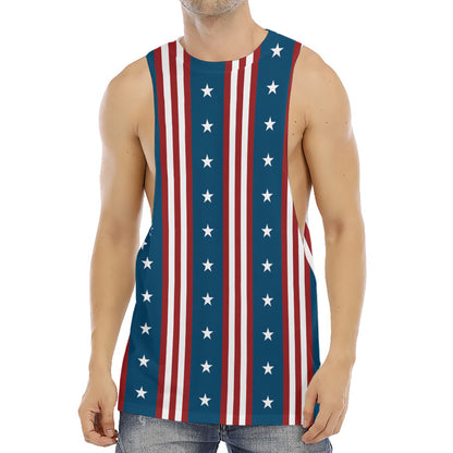 USA Independence Day Pattern Print Men's Muscle Tank Top