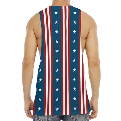 USA Independence Day Pattern Print Men's Muscle Tank Top