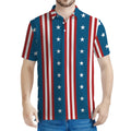 USA Independence Day Pattern Print Men's Polo Shirt