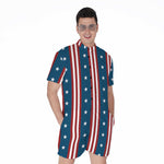 USA Independence Day Pattern Print Men's Rompers