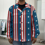 USA Independence Day Pattern Print Men's Shirt Jacket