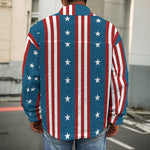 USA Independence Day Pattern Print Men's Shirt Jacket