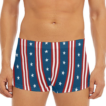 USA Independence Day Pattern Print Men's Short Boxer Briefs