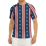 USA Independence Day Pattern Print Men's Short Sleeve Rash Guard