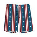 USA Independence Day Pattern Print Men's Athletic Shorts