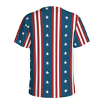 USA Independence Day Pattern Print Men's Sports T-Shirt
