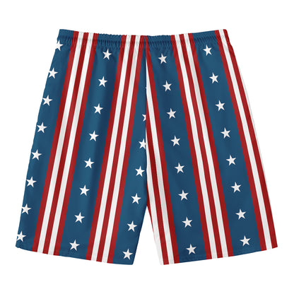 USA Independence Day Pattern Print Men's Swim Trunks