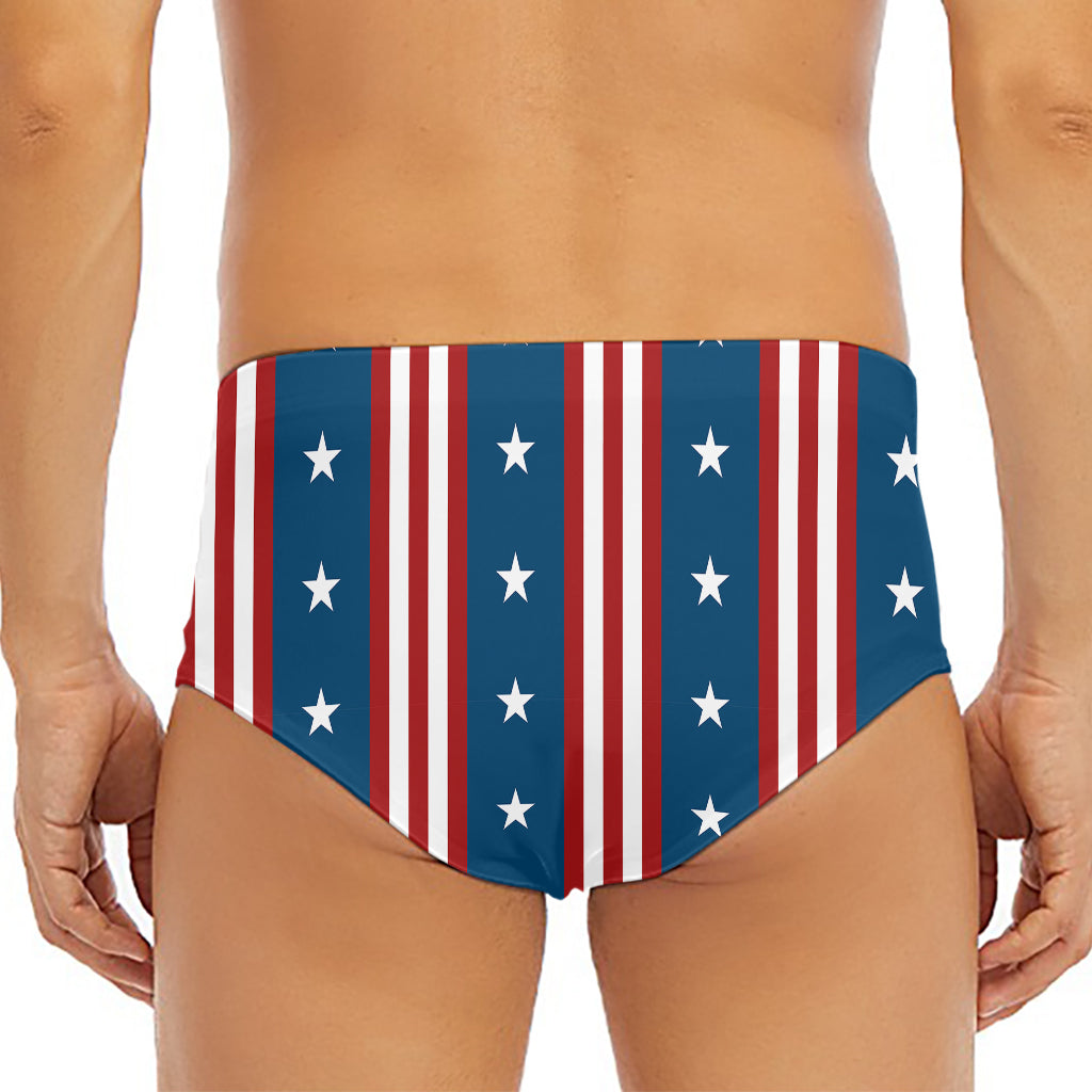 USA Independence Day Pattern Print Men's Triangle Swim Briefs