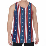 USA Independence Day Pattern Print Men's Velvet Tank Top