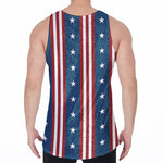 USA Independence Day Pattern Print Men's Velvet Tank Top
