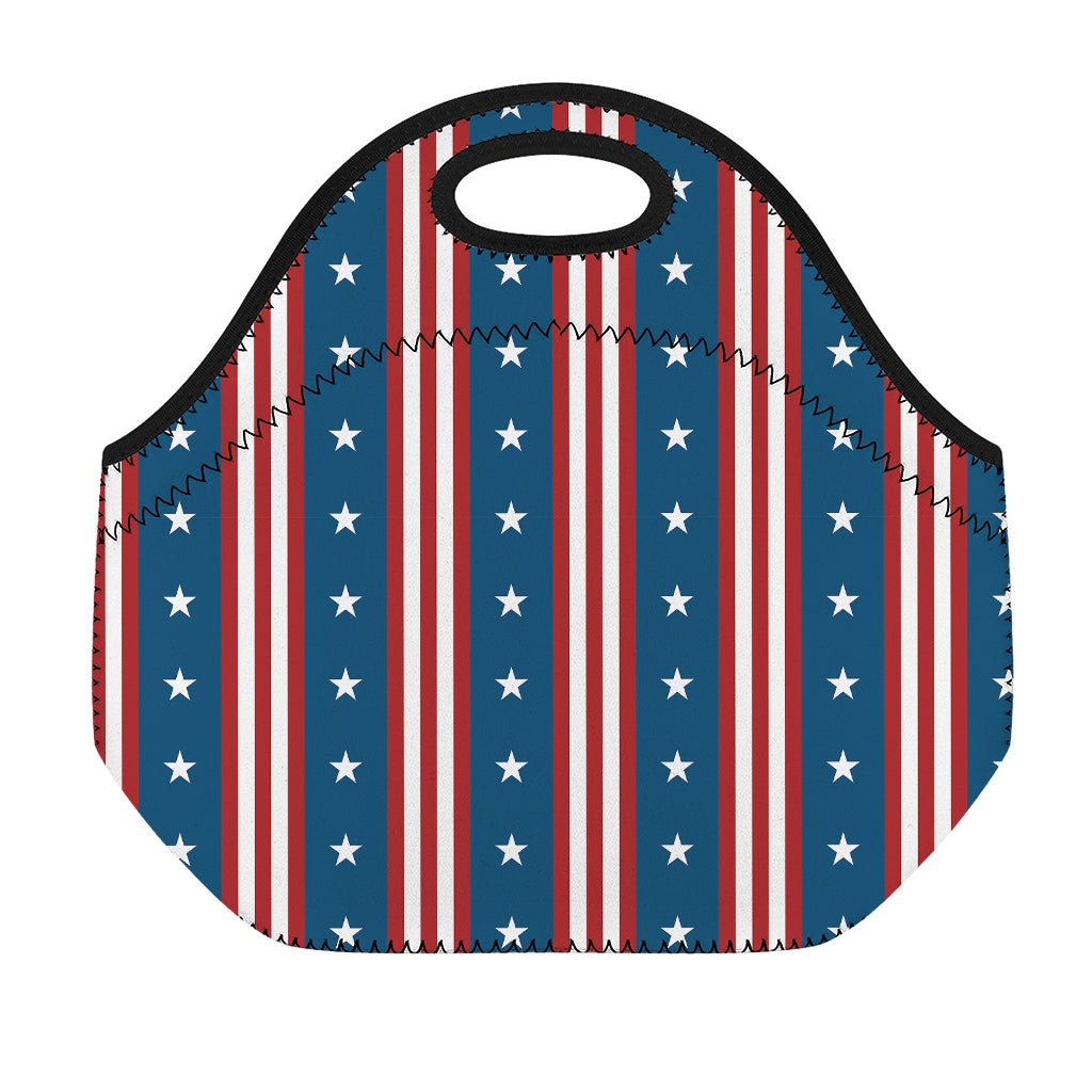 USA Independence Day Pattern Print Neoprene Lunch Bag