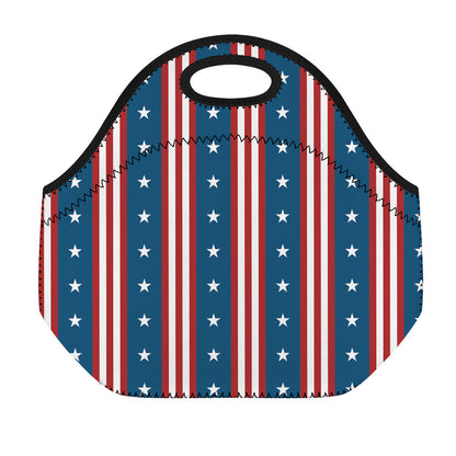 USA Independence Day Pattern Print Neoprene Lunch Bag