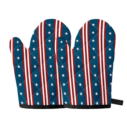 USA Independence Day Pattern Print Oven Mitts