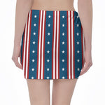 USA Independence Day Pattern Print Pencil Mini Skirt