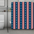 USA Independence Day Pattern Print Polyester Shower Curtain