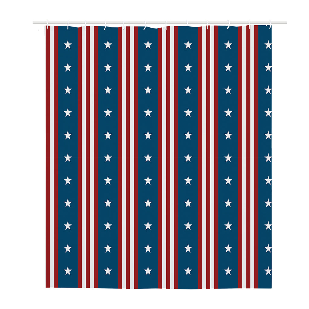 USA Independence Day Pattern Print Polyester Shower Curtain