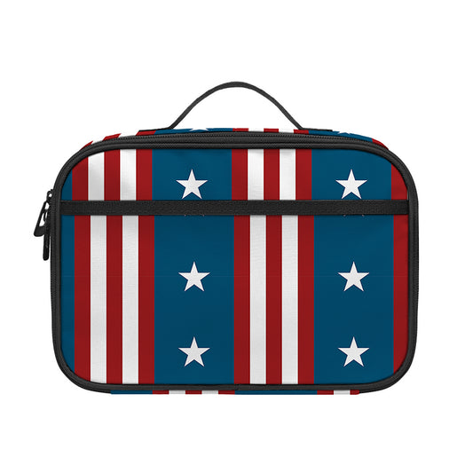 USA Independence Day Pattern Print Portable Lunch Bag