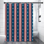 USA Independence Day Pattern Print Premium Shower Curtain
