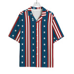 USA Independence Day Pattern Print Rayon Hawaiian Shirt