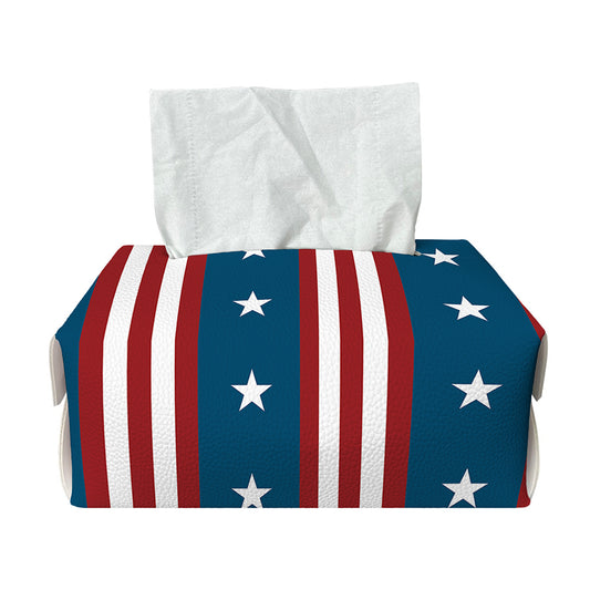USA Independence Day Pattern Print Rectangle Tissue Box Cover